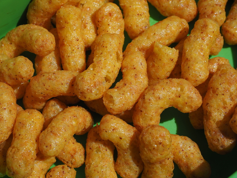 Flips, food, white grubs, puffed food, flip pis, peanut flips, for sale, abundance, Peanut, orange, wellbeing, large group of objects, high angle view
