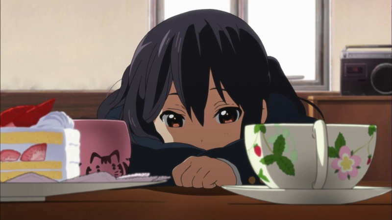 cake, seasons, nakano, x, 720P, art, kon, hd, tea, K-ON!, nature, azusa