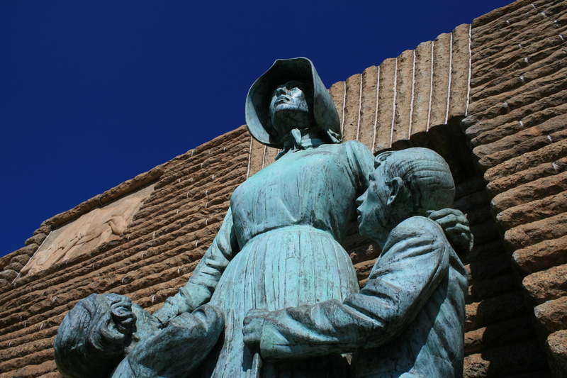 pioneer statue, historic, representation, statue, 4K, male likeness, the past, voortrekker monument, nature, creativity, history, day, boy, pioneer, clear sky