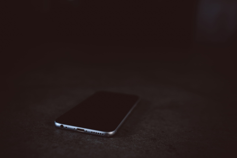 smart Phone, black color, black background, selective focus, day, copy space, portable information device, studio shot, table, wireless Technology, gray