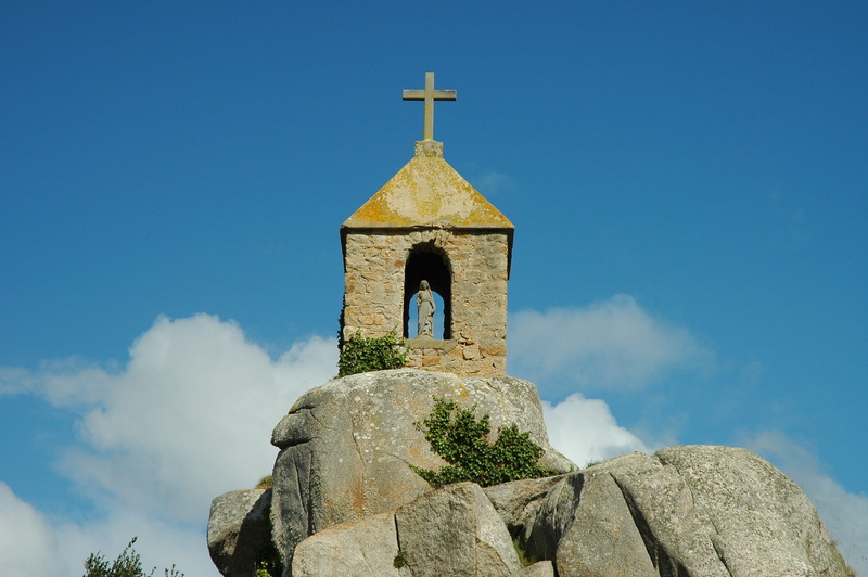 built structure, low angle view, nature, sky, sunny, 2K, blue, building, coast, place of worship, clouds, solid, no people, english channel, cross, steinig