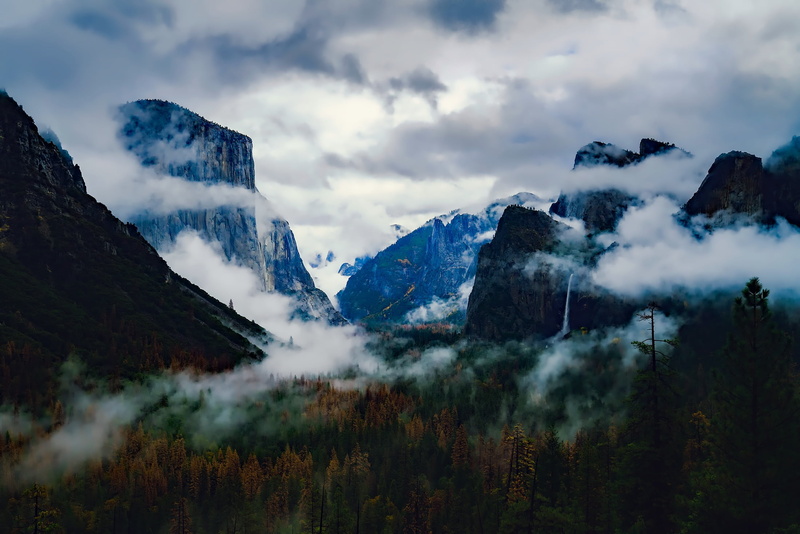 mountains, mountain range, countryside, california, land, snowcapped mountain, national park, scenics - nature, yosemite, woods, valley, hdr, landscape