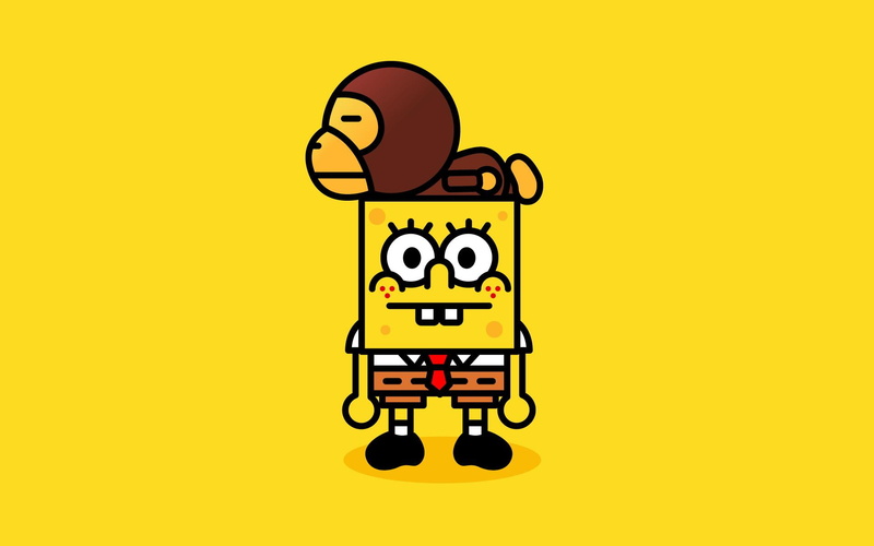 squarepants, emotion, care, 1080P, yellow, baby, close-up, robot, copy space, milo, studio shot, indoors, creativity, body part, fun, spongebob, humor
