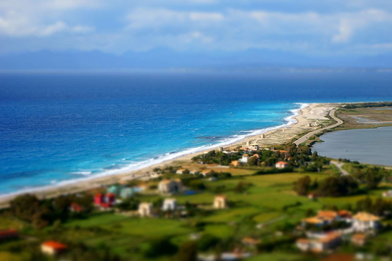 no people, scenics - nature, land, greece, horizon over water, tranquil scene, beauty in nature, outdoors, water, blue, lefkada, horizon, coastline, day