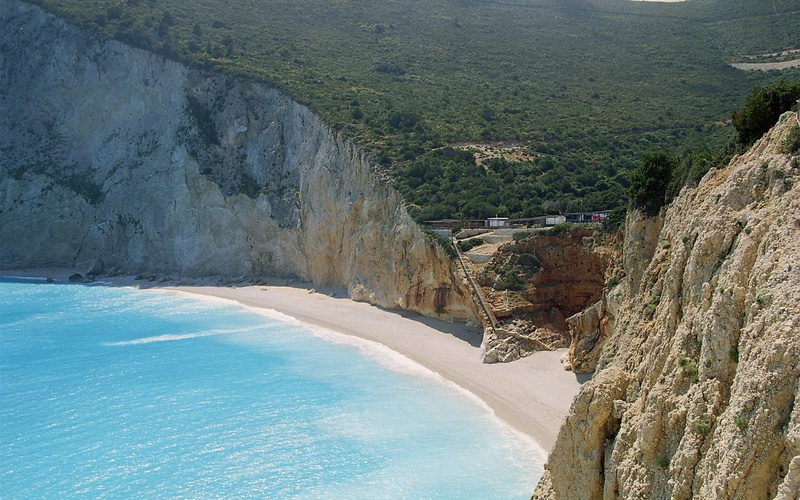 outdoors, tranquility, nature, near, sea, rock formation, solid, lefkada, beach, cliff, photo, high angle view, tranquil scene, aerial, plant, land, rock