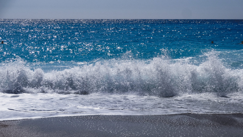 lefkada, seashore, splashing, day, love, scenics - nature, horizon over water, sea, surfing, 4K, pefkoulia beach, azul, vista, outdoors, white, greece
