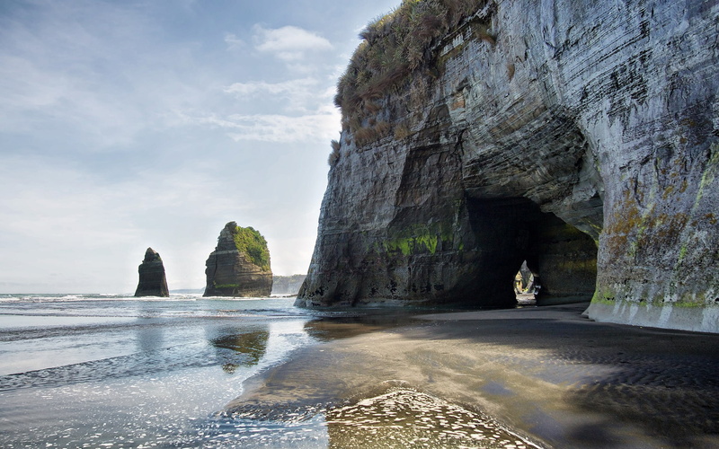 cave, stone, ocean, beach, hd, 1080P, rock, nature