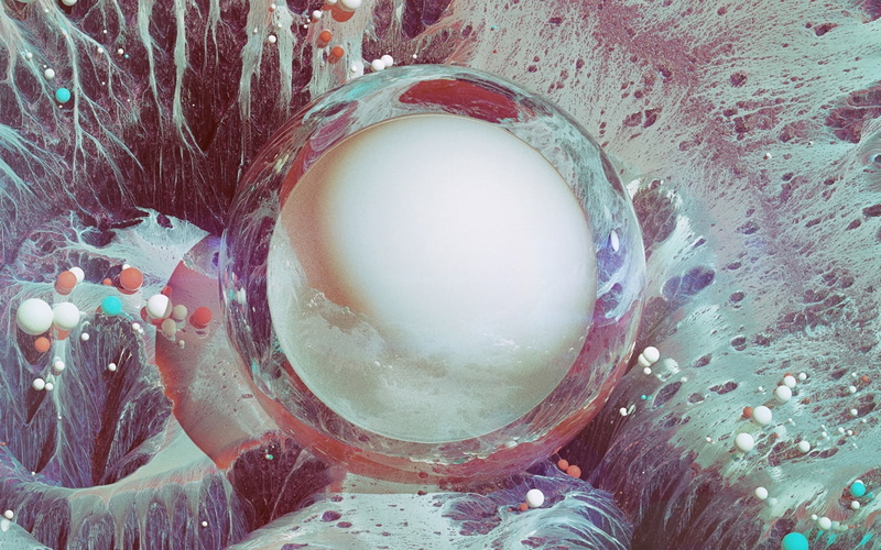 pearl, 1080P, mike winkelmann, Abstract, white, pink