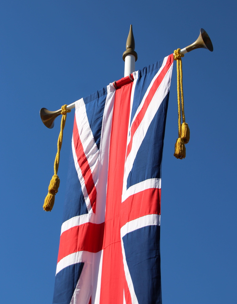 wedding, queen, independence, united kingdom, flag, blue, striped, day, union jack, sunlight, outdoors, national icon, pole, white color, 4K, windsor