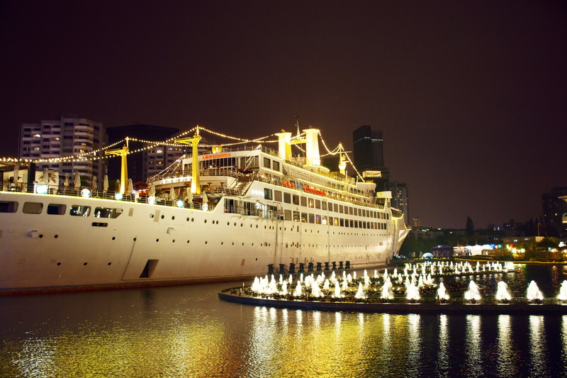 shenzhen, illuminated, river, waterfront, built structure, happy coast, steamship, night view, harbor, no people, cruise ship, nautical vessel, transportation