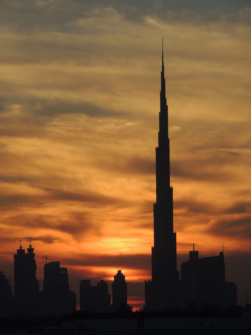 landmark, office building exterior, architecture, high, orange color, building, building exterior, landscape, holiday, khalifa, business, tall, united