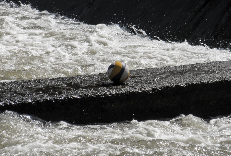 waterfront, nature, wave, surfing, motion, beauty in nature, aquatic sport, outdoors, ball, day, power in nature, flowing water, speed, splashing, out of reach
