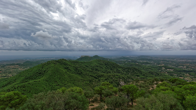 land, aerial, no people, cloud - sky, plant, idyllic, day, green color, Spain, mountains, view, tranquility, outdoors, non-urban scene, Mallorca, sky, landscape