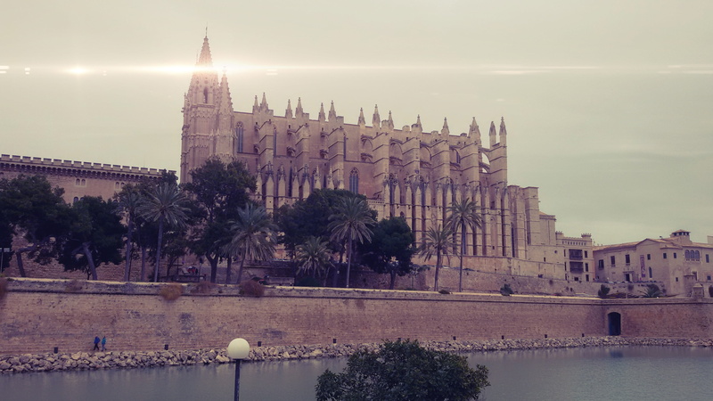 Mallorca, outdoors, history, no people, 2K, travel destinations, tower, spire, concrete, office building exterior, architecture, travel, the past, building