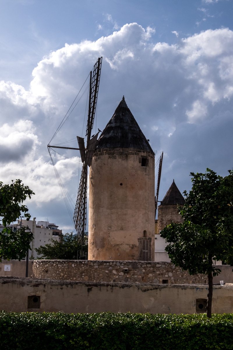 spain, turbine, plant, building, built structure, architecture, cloud - sky, traditional windmill, no people, renewable energy, 4K, majorca, alternative energy