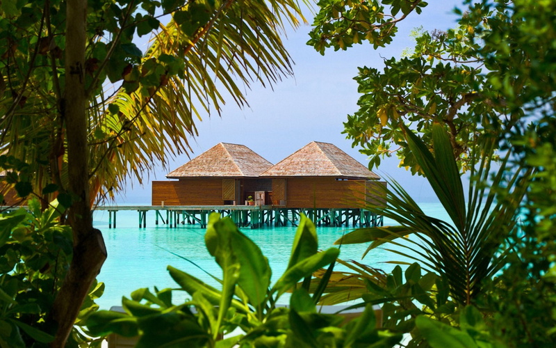 two, Marine, Leisure, beach, Lodge, sea, 1080P, cottages