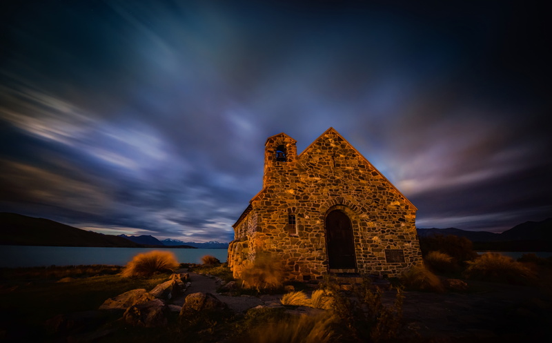 aotearoa, spirituality, old ruin, built structure, southisland, beauty in nature, cathedral, cloud - sky, mountcook, ruined, Lake, tewaipounamu, Chapel