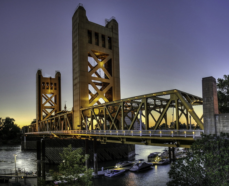 structure, building exterior, United States, sacramento, waterfront, no people, uSA, bridge, public domain, Sacremento, famous Place, nature, architecture