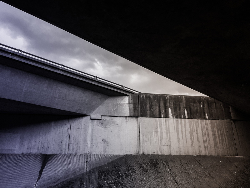 connection, highway, sunlight, sky, old, building exterior, day, gloomy, low angle view, rain, no people, united states, abandoned, overcast, cloud - sky
