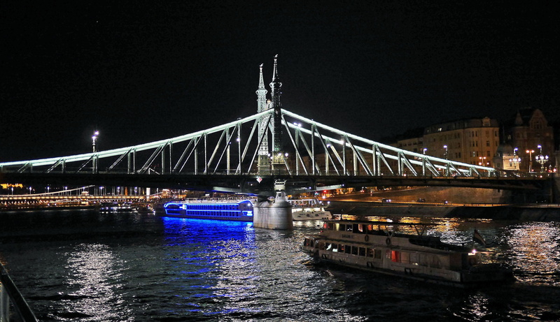 At Night, illuminated, connection, historically, passenger ship, reflections, famous Place, outdoors, bridge - Man Made Structure, sky, river, building exterior