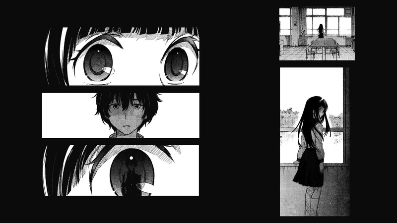 big, girls, anime, anime boys, 1080P, big eyes, eyes, monochrome, anime girls, hyouka, boys, manga
