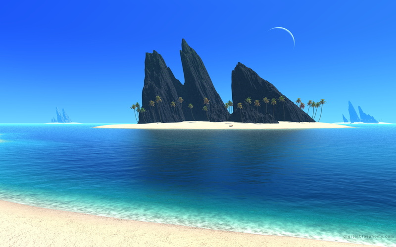 beach, 2K, nature, ocean, island, hd, tropical