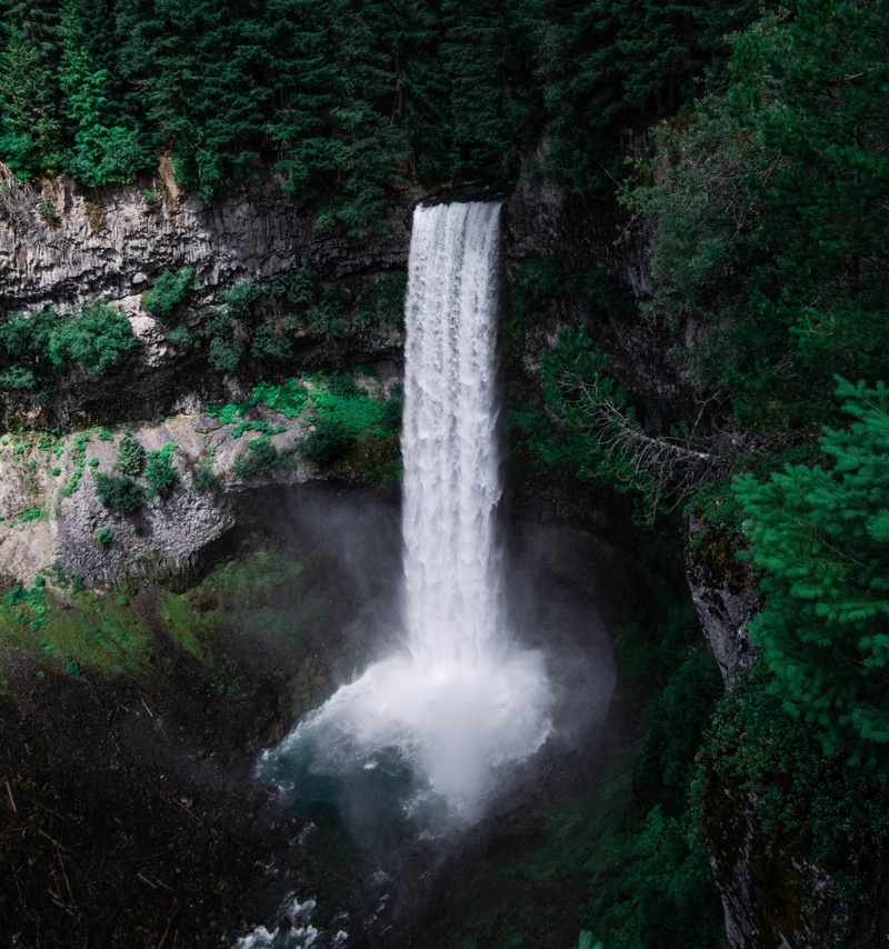 falling, tropical Rainforest, outdoors, waterfalls, river, trees, cliff, wet, falls, surrounded, nature, moss, wilderness, forest, waterfall, woodland