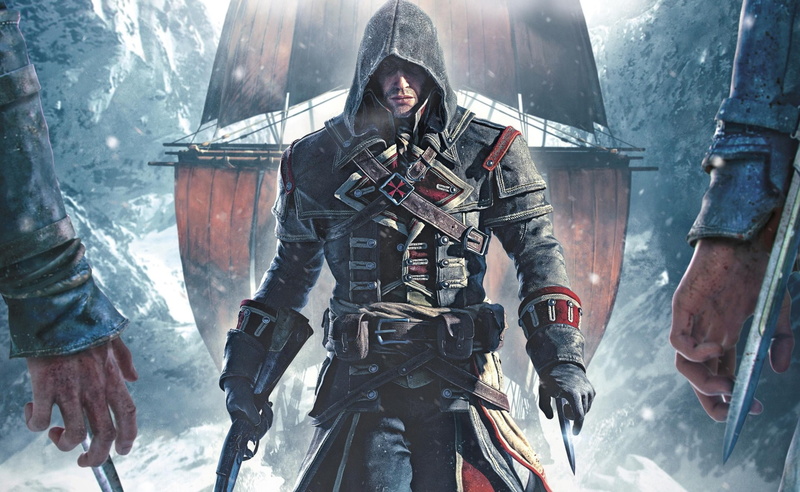 gun, looking at camera, clothing, portrait, one person, snowing, winter, assassins creed rogue download backgrounds for pc, adult, weapon, holding, three quarter length