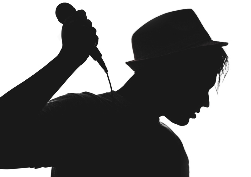 leisure activity, sound, silhouette, portrait, indoors, person, lid, men, side view, people, boy, holding, male, clothing, headshot, performance, white background