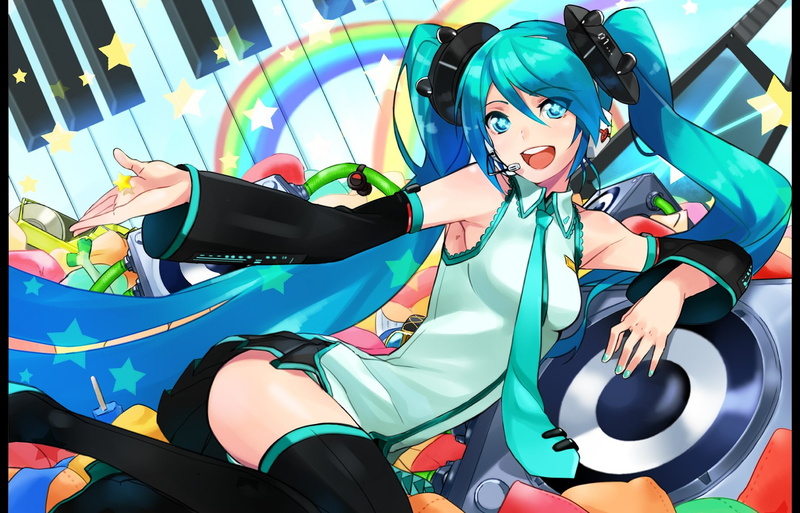 Vocaloid, Star, 720P, Anime, Pop Music, Rainbow, Hatsune Miku