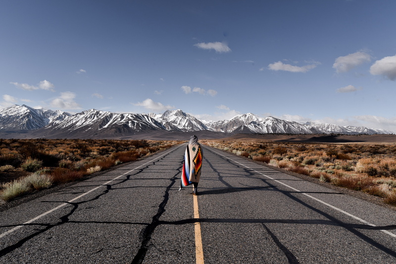 winter, woman, mountain range, daytime, glacier, mountain, bright, roadtrip, cold temperature, explore, beauty in nature, symmetry, sky, standing, snowcapped mountain