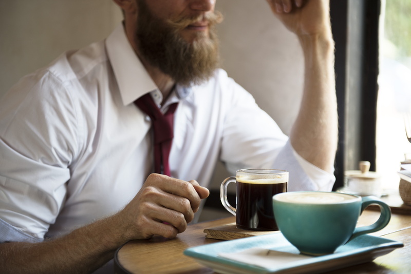 front, 5K, coffee, menswear, relax, holding, sitting, coffee cup, crockery, food and drink, refreshment, indoors, coffee - drink, mug, restaurant, Business