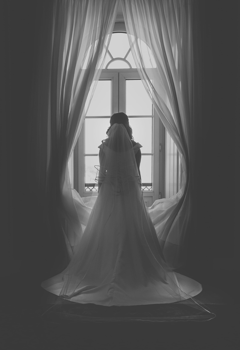 event, adult, one person, life events, newlywed, ceremony, young adult, bride, 4K, standing, celebration, indoors, veil, wedding dress, real people, wedding