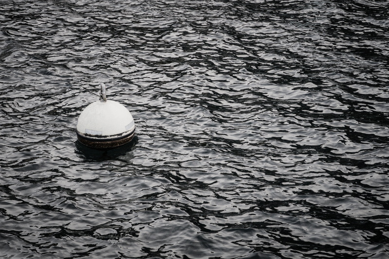 bouy, graysacale, pattern, sea, ball, tranquility, floating on water, no people, outdoors, day, greyscale, floater, backgrounds, nature, high angle view
