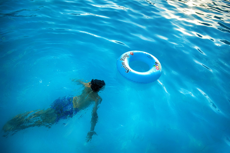 floating on water, inflatable, leisure activity, pool, body, blue, near, water, underwater, trip, swimming pool, swimming, recreation, ring, sea, swimmer