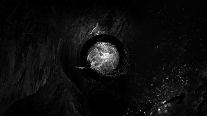 2K, drops, spheres, eyes, black, liquid, water, abstract, dark, orb