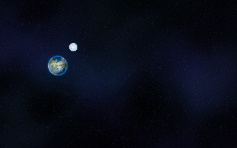 digital/artwork, hd, graphic, moon, orb, 2K, earth, blue, white, art