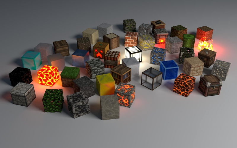 shape, background, 1080P, cubes, glow