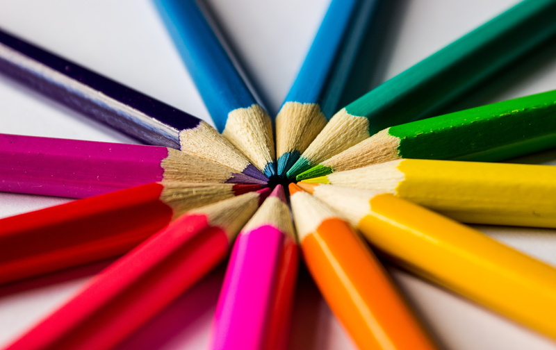 focus, yellow, rainbow, pencil, lines, colourful, Full circle, canon, education, assorted, wood - Material, color pencils, photography, crayon, colors