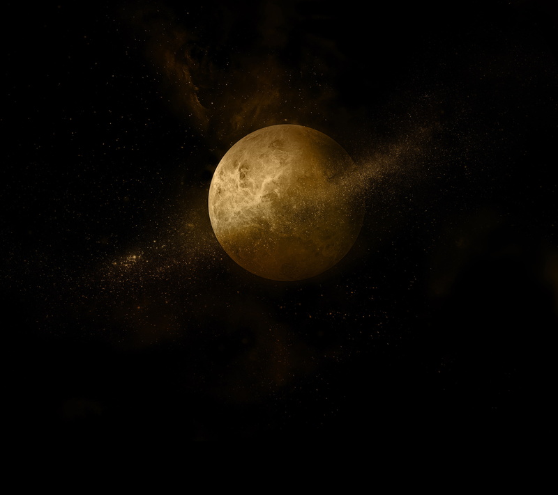 Stock, Cosmic dust, HD, illustration, 2K, Huawei Honor V8, Planet, Dark, Moon