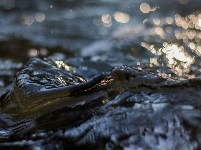 churn, beauty in nature, no people, moody, flow, sunlight, ripple, tar, lake, wet, stream, close-up, splashing, 4K, river, falling, water, wave, waterfront