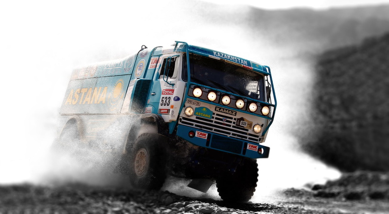 day, 1080P, dust, mode of transportation, speed, KAMAZ, Truck, Dakar, Rally, wheel, white, nature, Sport, motor vehicle, smoke - physical structure, Race