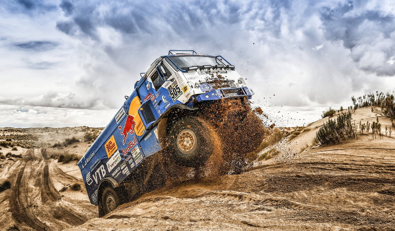 Russia, Best, RedBull, Beast, Sand, Master, Dakar, 505, Contest, The roads, Nature, Truck, Sport, Race, 1080P, Rally, The sky, KAMAZ