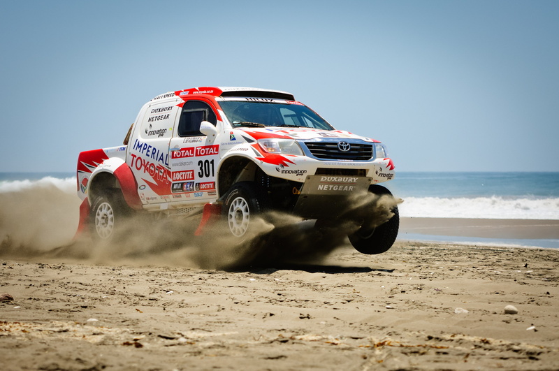 sand, rally, sea, 4x4, offroad, race, hilux, toyota, dakar, racing, 2K