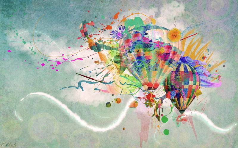 multi Colored, paint, paintings, colors, blue, grunge, nature, no people, Squirt, color Image, art and craft, balloon, abstract, 720P, drawing - art product