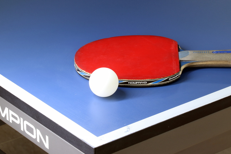 racket, game, table tennis, ping-pong ball, close-up, white room, equipment, red, break, net - sports equipment, play, health, olympic, group of objects