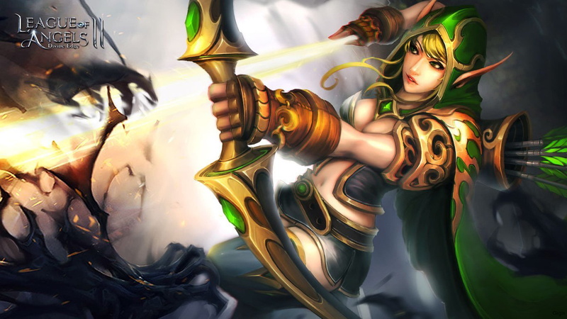 laptop, shooter, tablet, march, league, 1080P, angels, phones, characters, freda, weapon, arrow, bow, desktop, hd, game, mobile