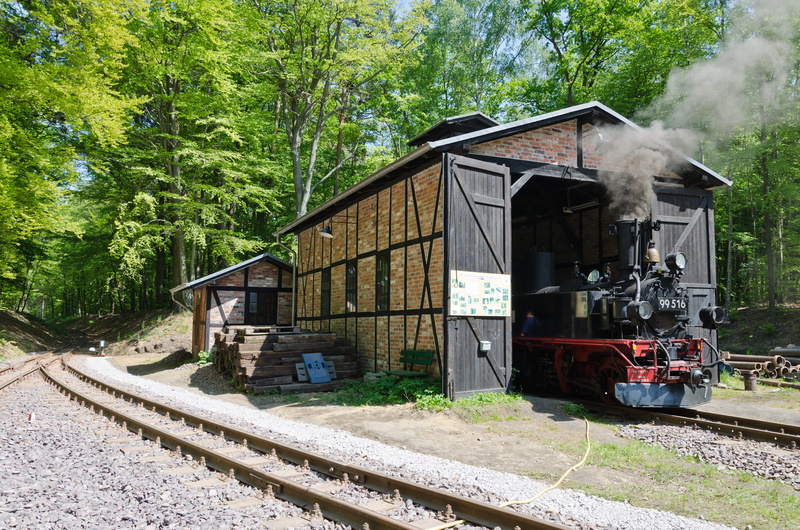 building exterior, railway nostalgia, seemed, built structure, at that time, steam, locomotive, saxony-anhalt, narrow gauge, loco, oldtimer, drive, force