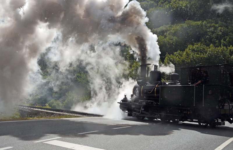 mode of transportation, smoke - physical structure, no people, valais, gletsch, furka pass, steam, trasse, narrow gauge railway, adhesion, steam railway furka-bergstrecke