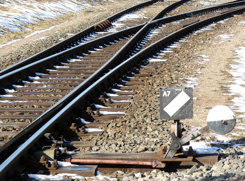 train, rails, abandoned, rail transportation, outdoors, transportation, day, connection, diminishing perspective, metal, sunlight, rusty, high angle view